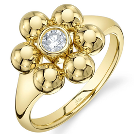 SHY CREATION INC SC55028714 - 14ky .19 Dia Bezel Flower Ring