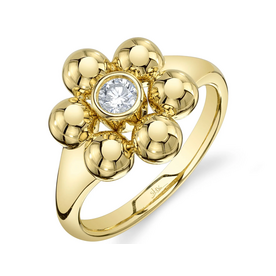 SHY CREATION INC SC55028714 - 14ky .19 Dia Bezel Flower Ring