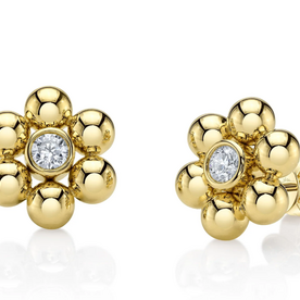 SHY CREATION INC SC55028717 - 14ky .38 DIa Bezel Flower Studs