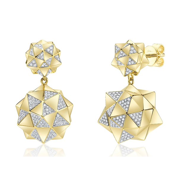 SHY CREATION INC 14ky .50 Dia Geometric Earrings
