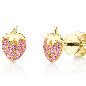 SHY CREATION INC 14ky .20 P Sapph Strawberry Studs
