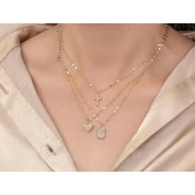 SHY CREATION INC 14ky .09 P Sapph Star Sparkle Necklace