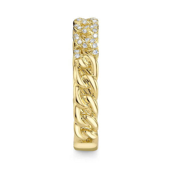 SHY CREATION INC 14kt Yellow Gold .16 Dia Link Ring