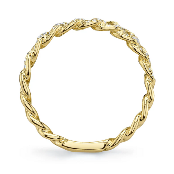 SHY CREATION INC 14kt Yellow Gold .16 Dia Link Ring