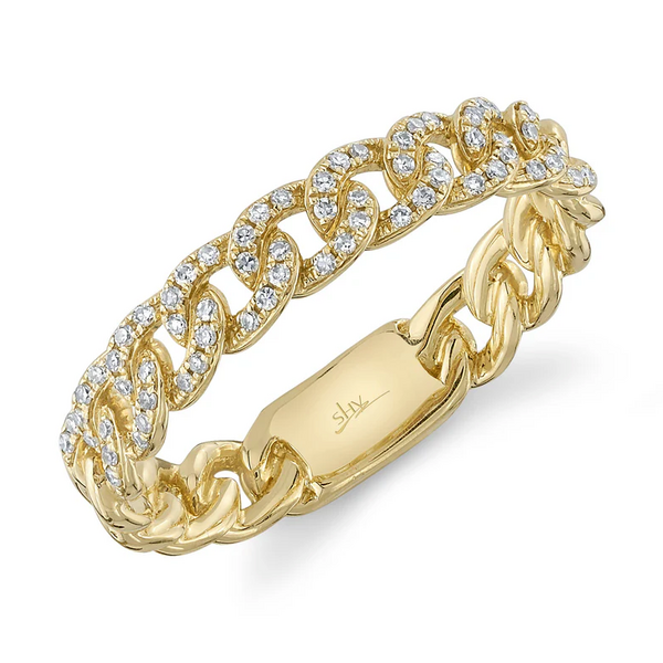 SHY CREATION INC 14kt Yellow Gold .16 Dia Link Ring