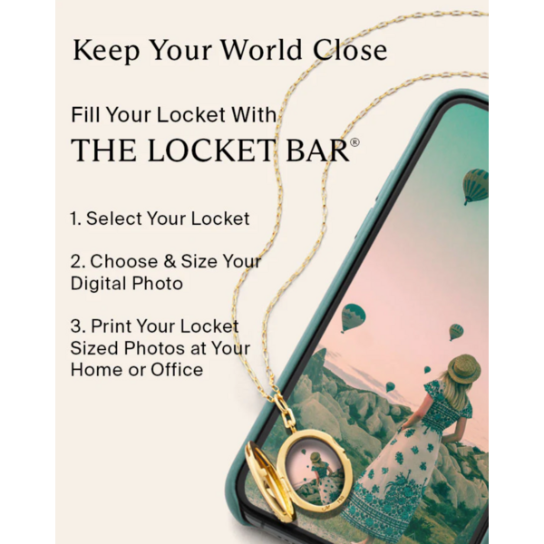 MONICA RICH KOSANN 43149 - Slim Pinstripe Eve Sterling Silver Locket Necklace