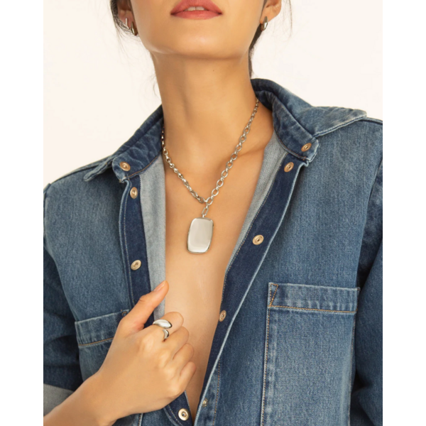 MONICA RICH KOSANN "Finn" Sterling Silver Audrey Necklace