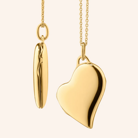 MONICA RICH KOSANN Slim 18K Gold Heart Locket Necklace