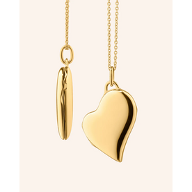MONICA RICH KOSANN Slim 18K Gold Heart Locket Necklace