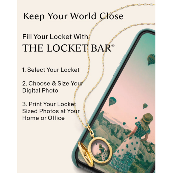 MONICA RICH KOSANN VL-2019-Blue - SS Blue Enamel Vermeil Cushion Deco Locket