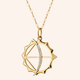 MONICA RICH KOSANN "Strength" Apollo Necklace with Diamonds in 18K Yellow Gold
