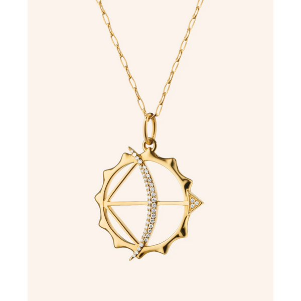 MONICA RICH KOSANN "Strength" Apollo Necklace with Diamonds in 18K Yellow Gold