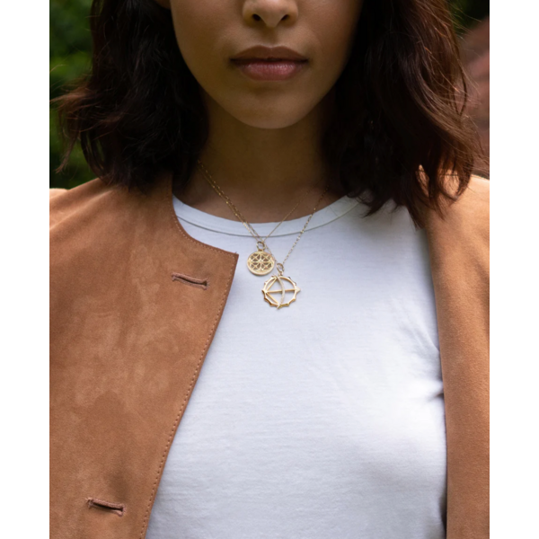 MONICA RICH KOSANN "Strength" Apollo Necklace with Diamonds in 18K Yellow Gold