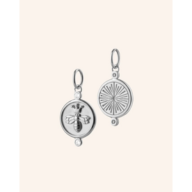 MONICA RICH KOSANN "Queen Bee" Sterling Silver Necklace with White Sapphires in Sterling Silver