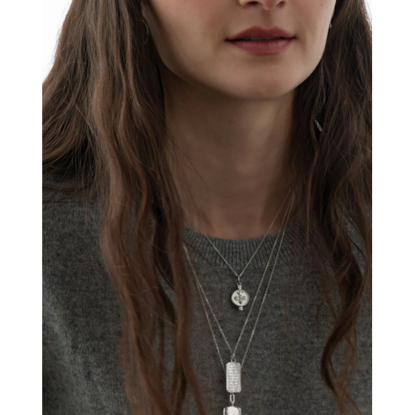 MONICA RICH KOSANN "Queen Bee" Sterling Silver Necklace with White Sapphires in Sterling Silver
