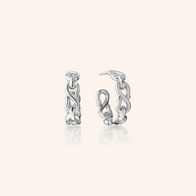 MONICA RICH KOSANN Sterling Silver Small Infinity Hoop Earrings