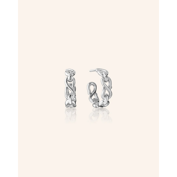 MONICA RICH KOSANN Sterling Silver Small Infinity Hoop Earrings
