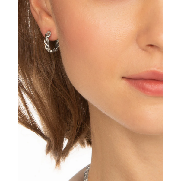 MONICA RICH KOSANN Sterling Silver Small Infinity Hoop Earrings