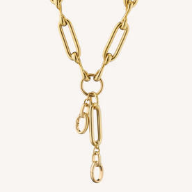 MONICA RICH KOSANN 18K Gold Infinity Classic Link "Design Your Own" Necklace 2 Charm Stations
