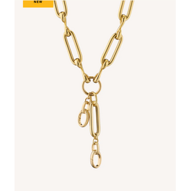 MONICA RICH KOSANN 18K Gold Infinity Classic Link "Design Your Own" Necklace 2 Charm Stations MONICA RICH KOSANN 18K Gold Infinity Classic Link "Design Your Own" Necklace 2 Charm Stations