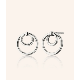 MONICA RICH KOSANN Sterling Silver Round Double Hoop Infinity Earrings
