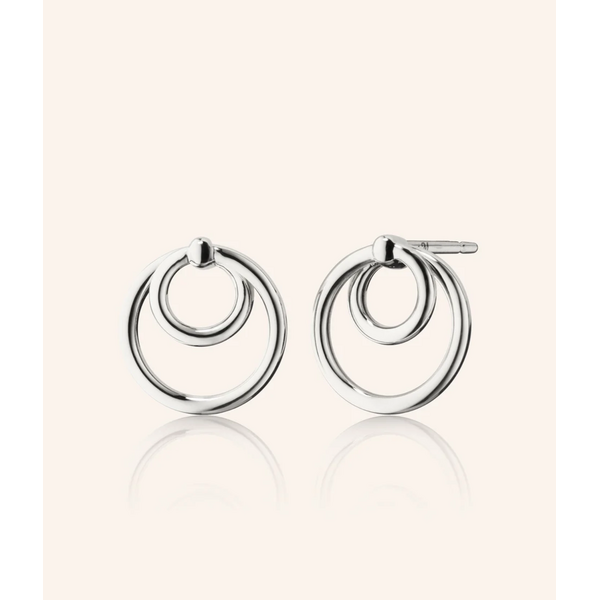 MONICA RICH KOSANN Sterling Silver Round Double Hoop Infinity Earrings