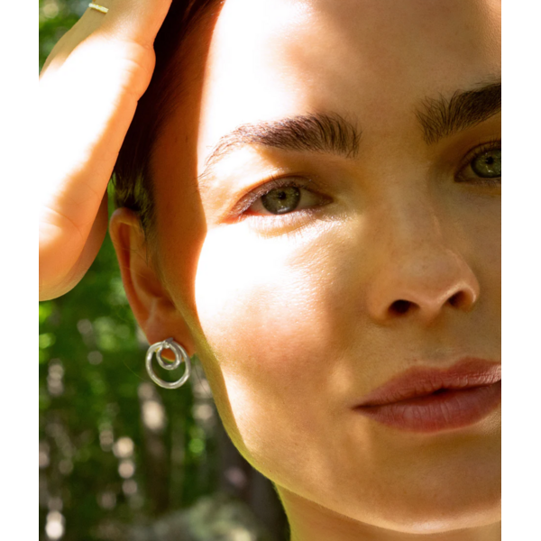 MONICA RICH KOSANN Sterling Silver Round Double Hoop Infinity Earrings