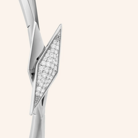 MONICA RICH KOSANN Points North Sterling Silver Cuff with Pavé Sapphire Clasp Points North Sterling Silver Cuff with Pavé Sapphire Clasp Points North Sterling Silver Cuff with Pavé Sapphire Clasp “Points North” Sterling Silver Pavé Sapphire Cuff Sizing Points North Sterlin