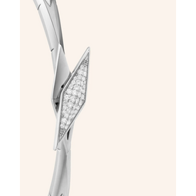 MONICA RICH KOSANN Points North Sterling Silver Cuff with Pavé Sapphire Clasp Points North Sterling Silver Cuff with Pavé Sapphire Clasp Points North Sterling Silver Cuff with Pavé Sapphire Clasp “Points North” Sterling Silver Pavé Sapphire Cuff Sizing Points North Sterlin