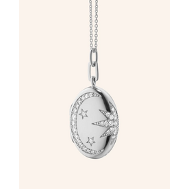 MONICA RICH KOSANN Galaxy Locket Necklace in Sterling Silver with Sapphires MONICA RICH KOSANN Galaxy Locket Necklace in Sterling Silver with Sapphires