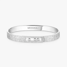 MESSIKA 18kt White Gold Move Noa Cisele Bangle