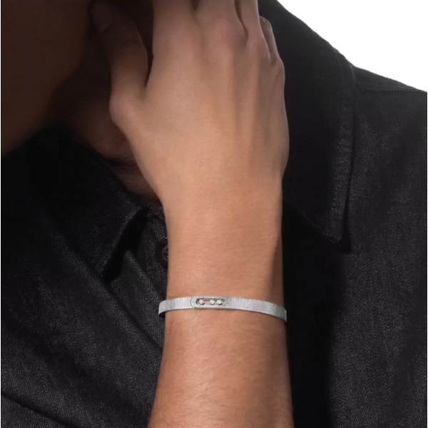 MESSIKA 18kt White Gold Move Noa Cisele Bangle