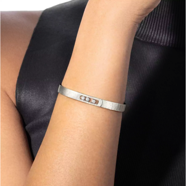 MESSIKA 18kt White Gold Move Noa Cisele Bangle