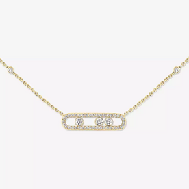 MESSIKA 18kt Yellow Gold Baby Move Pave Necklace