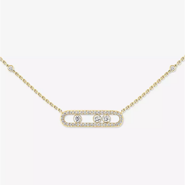 MESSIKA 18kt Yellow Gold Baby Move Pave Necklace