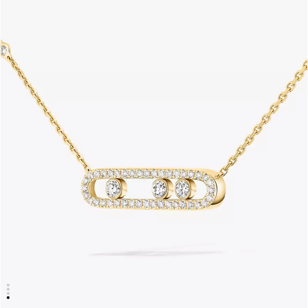 MESSIKA 18kt Yellow Gold Baby Move Pave Necklace