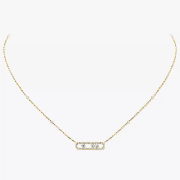 MESSIKA 18kt Yellow Gold Baby Move Pave Necklace