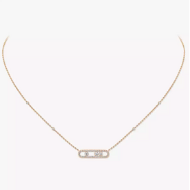 MESSIKA 18kt Pink Gold Baby Move Pave Necklace MESSIKA 18kt Pink Gold Baby Move Pave Necklace
