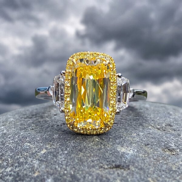 18kt Yellow and White Gold 2.97 tcw Diamond Ring