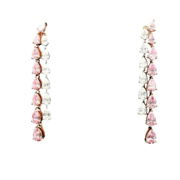 18kt White Gold 3.48 tcw Diamond Earrings