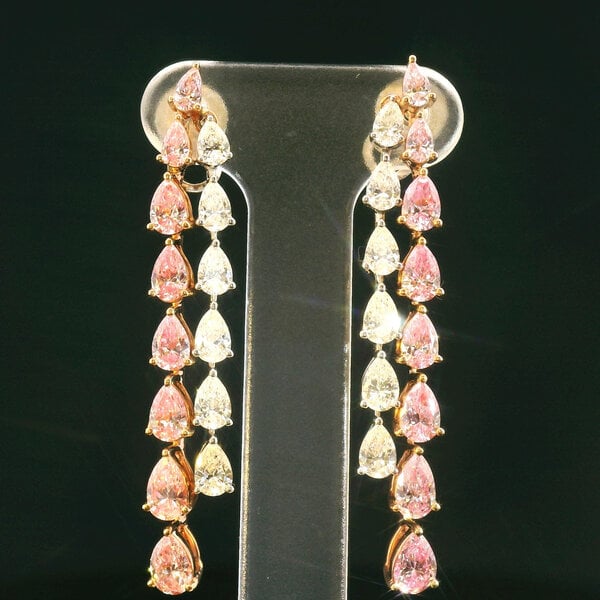 18kt White Gold 3.48 tcw Diamond Earrings