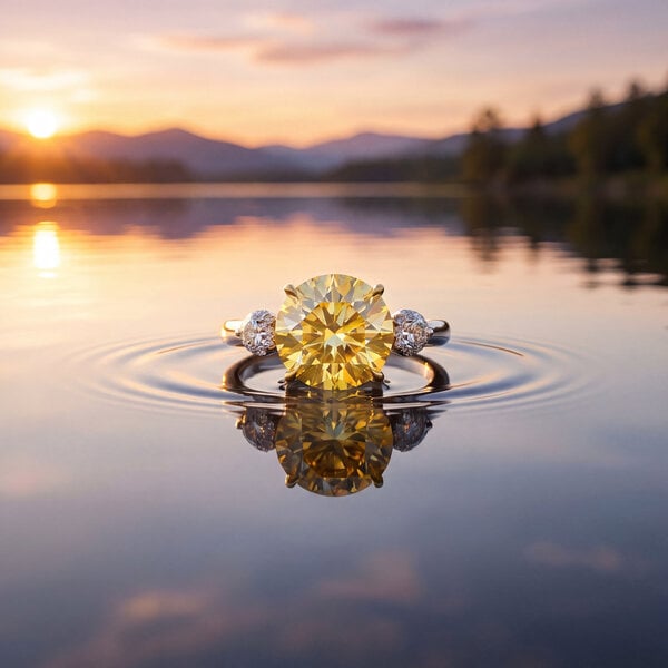 18kt Yellow and White Gold 3.73ct Dia Ring