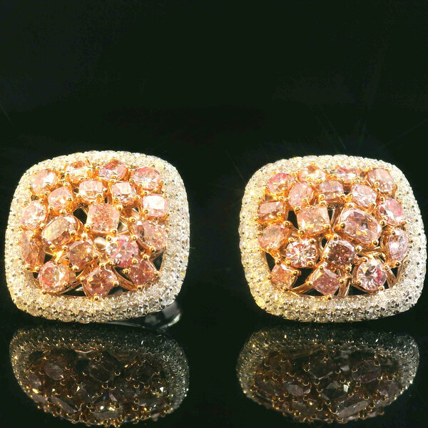 18kt White Gold 3.56 tcw  Diamond Earrings