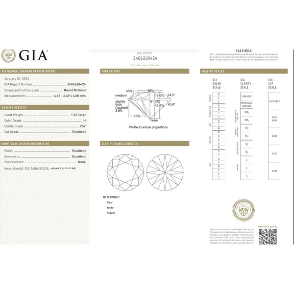 HEARTS ON FIRE LLC Platinum Illustrious 1.02ct Hidden Halo Ring