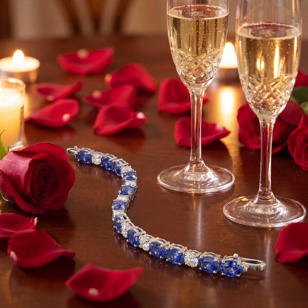 1641BR - 14kw Sapph 7.73 Dia 1.45 Bracelet