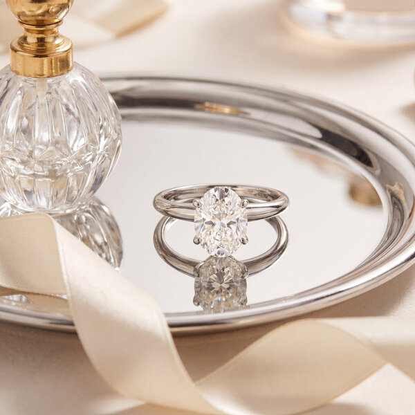 Platinum 1.50ct Oval Diamond Solitaire Ring