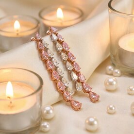 18kt White Gold 3.48 tcw Diamond Earrings