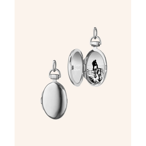 MONICA RICH KOSANN Petite "Anna" Sterling Silver Locket Charm