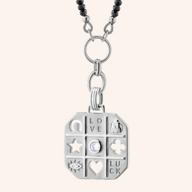 MONICA RICH KOSANN "Tokens of Luck" Black Spinel Necklace