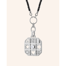 MONICA RICH KOSANN "Tokens of Luck" Black Spinel Necklace